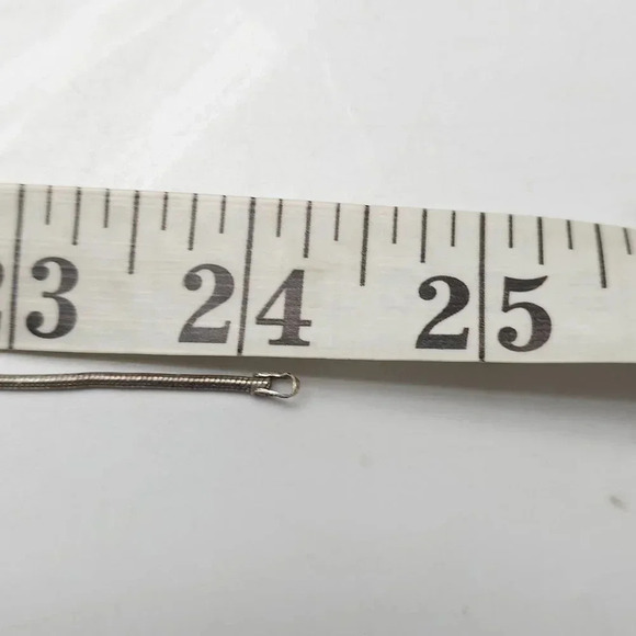 925 Sterling Silver Clear Crystal Pendant Snake Chain Necklace Vintage - Picture 9 of 9